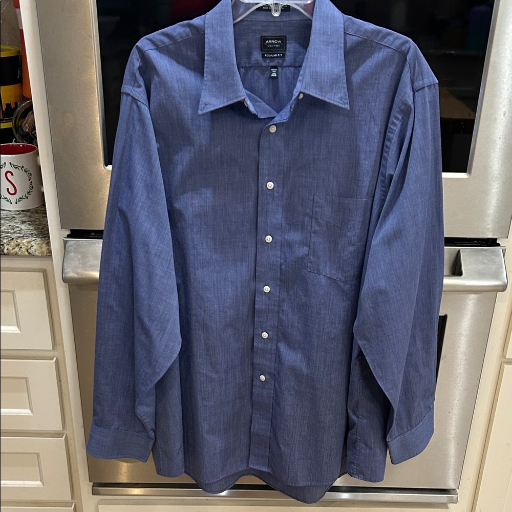 Arrow Men's Casual Blue Button Down Shirt
